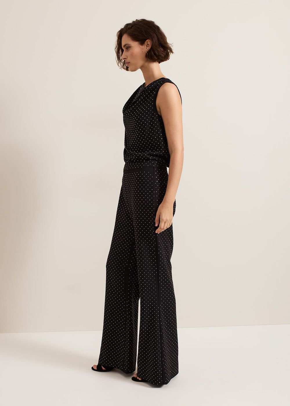 Ottie Black Cowl Neck Top Black