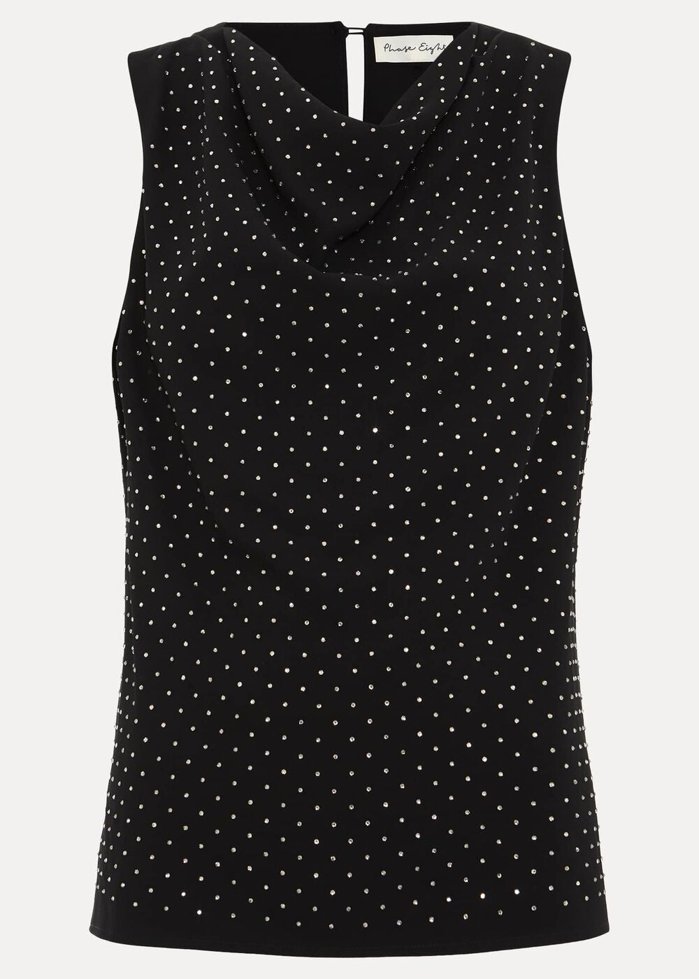 Ottie Black Cowl Neck Top Black