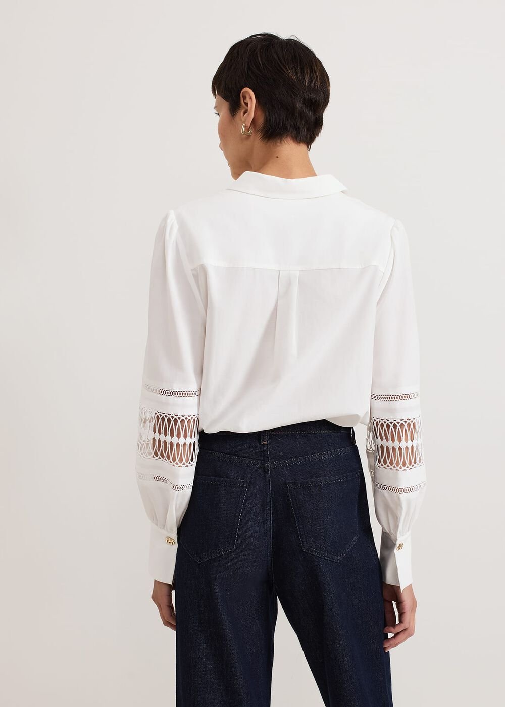 Emmelina White Broderie Shirt White