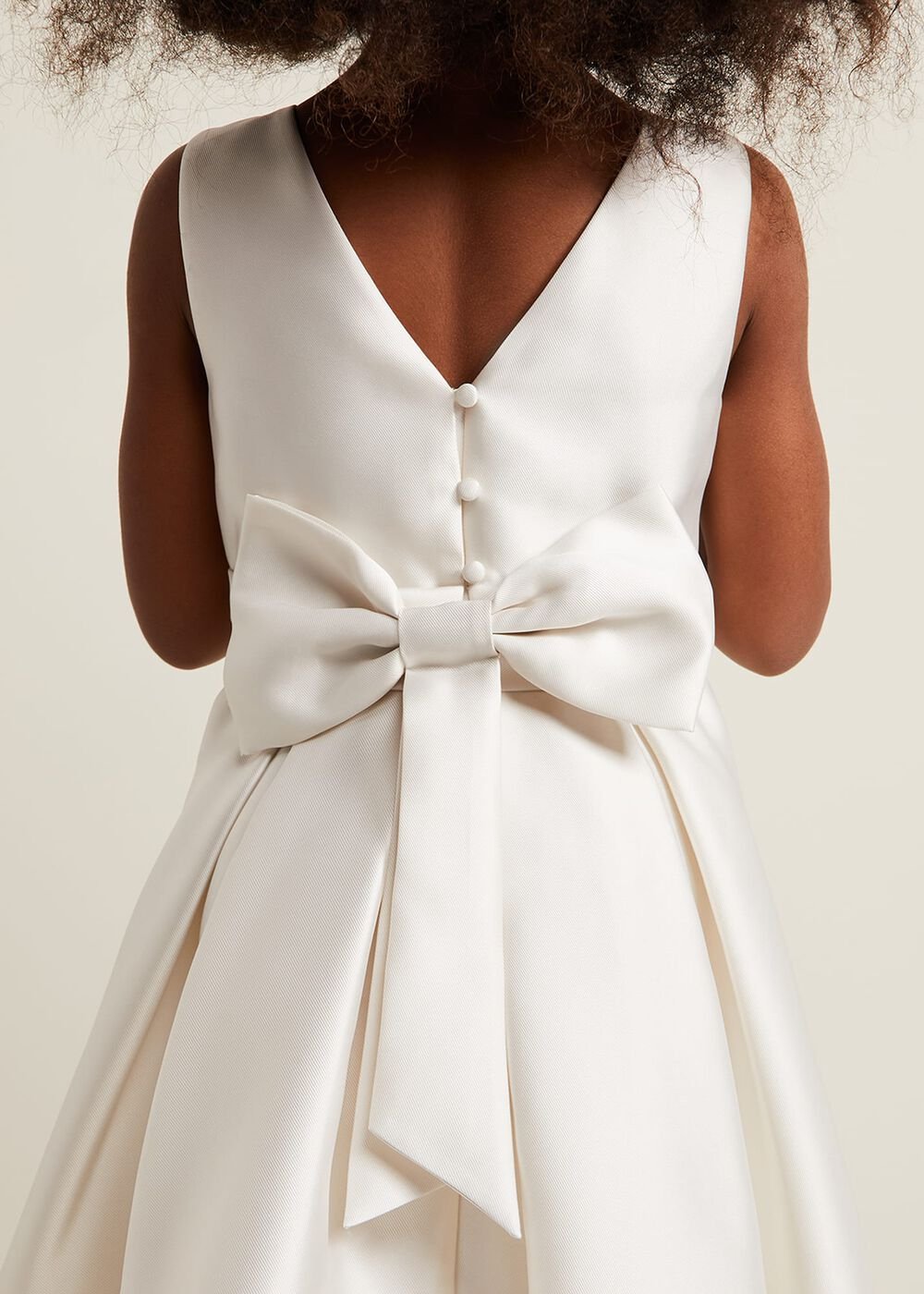 Melody Satin Fit And Flare Dress White