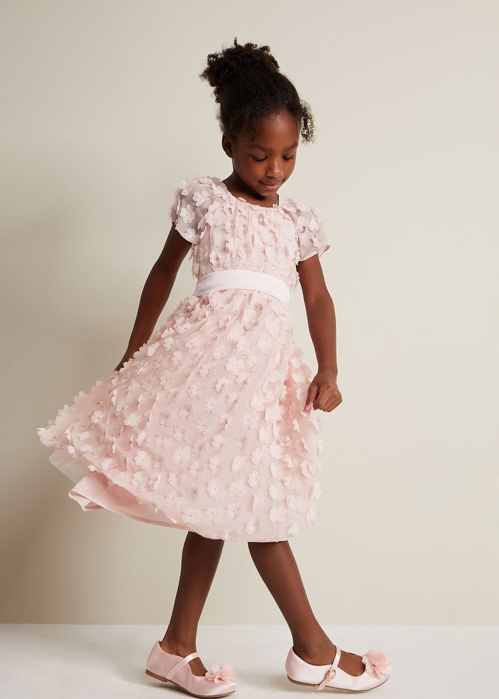 Alice Flower Fit And Flare Dress Antique Rose