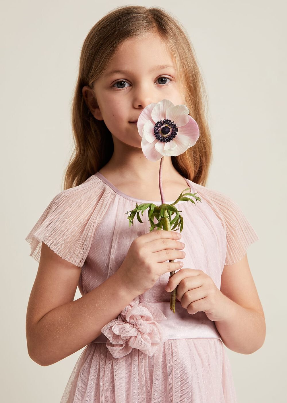 Jasmine Tulle Fit And Flare Dress Antique Rose