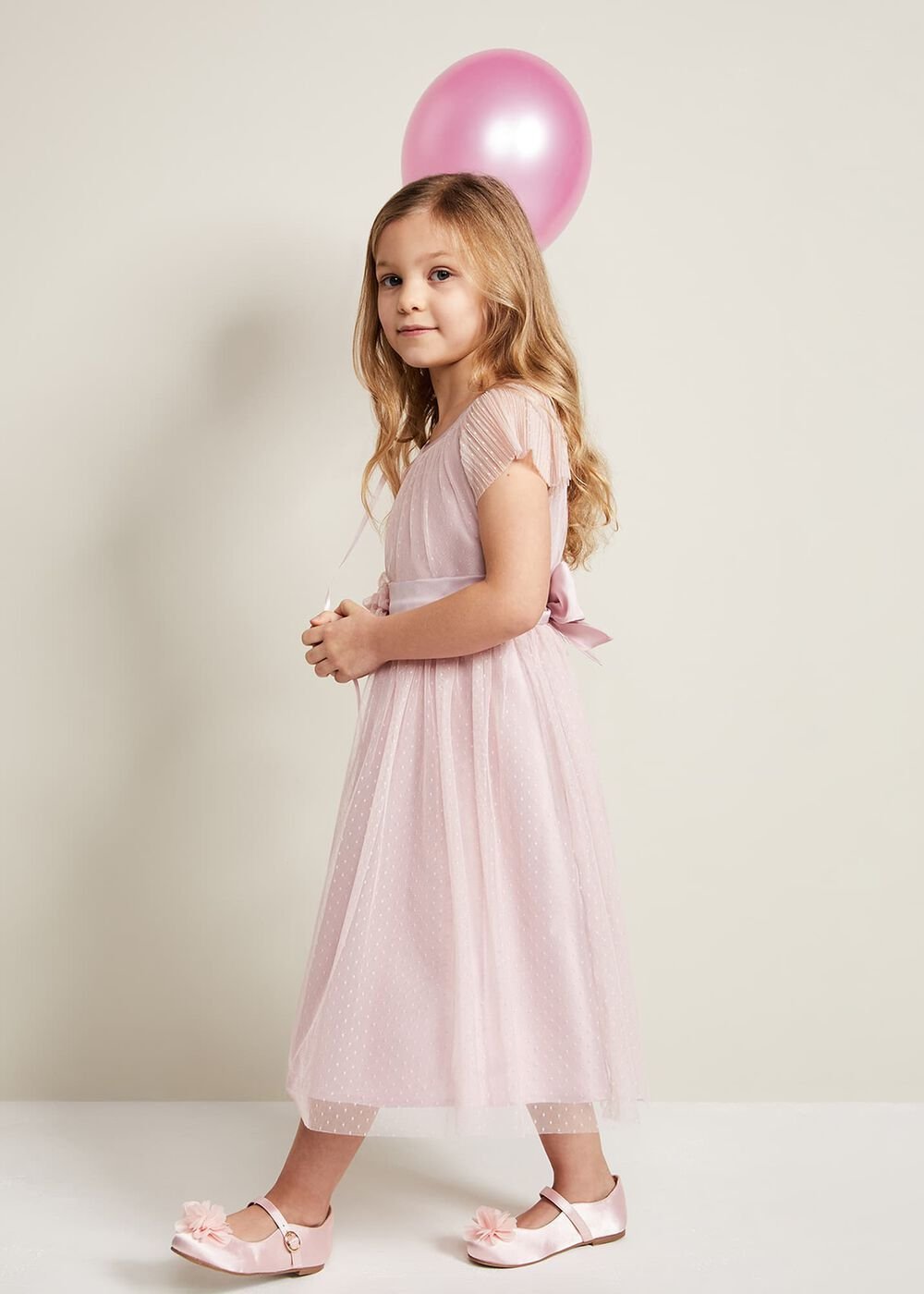 Jasmine Tulle Fit And Flare Dress Antique Rose