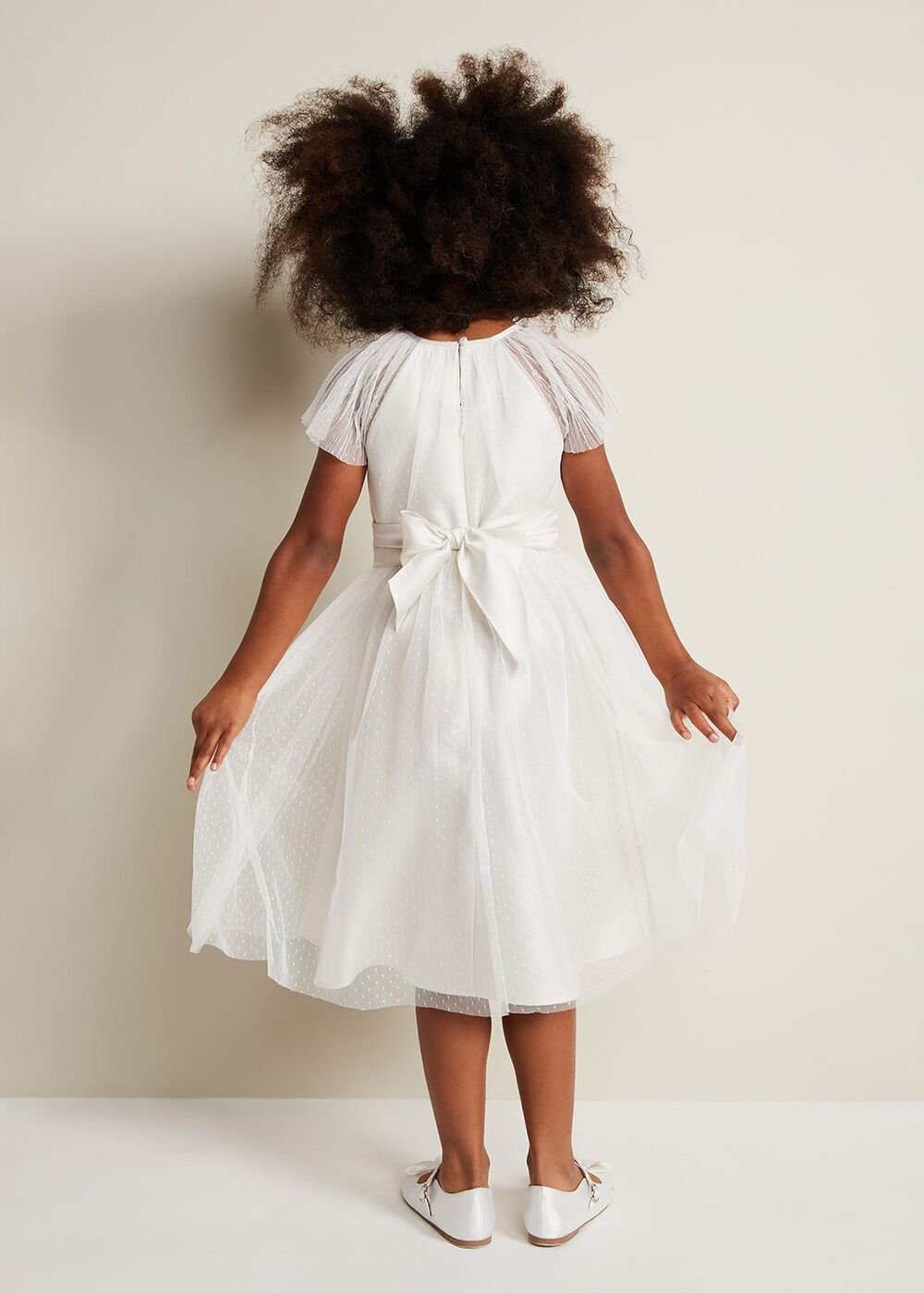 Jasmine Tulle Fit And Flare Dress Ivory