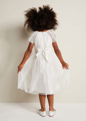 Jasmine Tulle Fit And Flare Dress Ivory