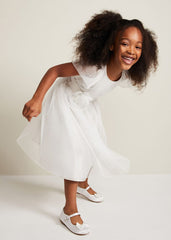 Jasmine Tulle Fit And Flare Dress Ivory