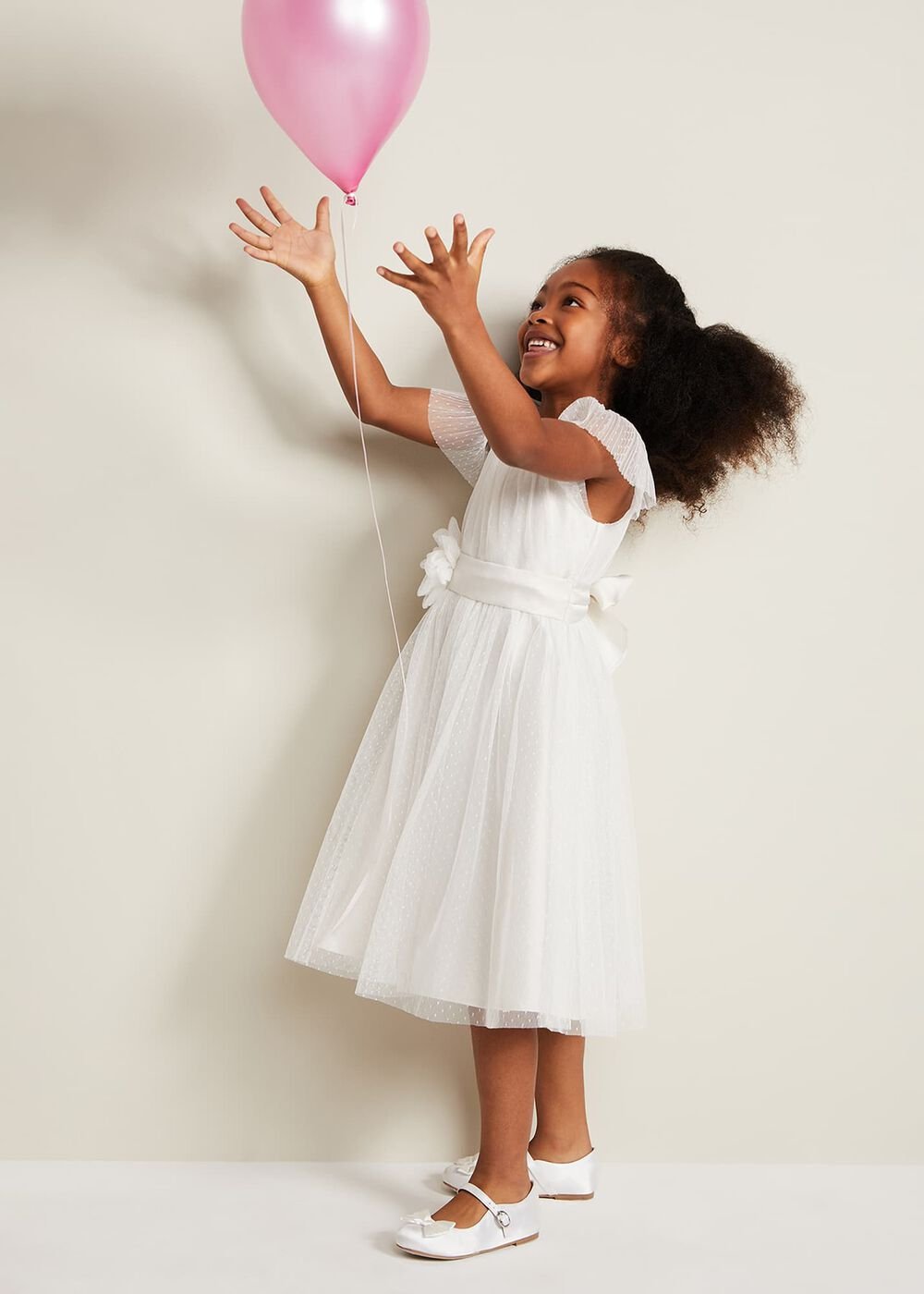 Jasmine Tulle Fit And Flare Dress Ivory