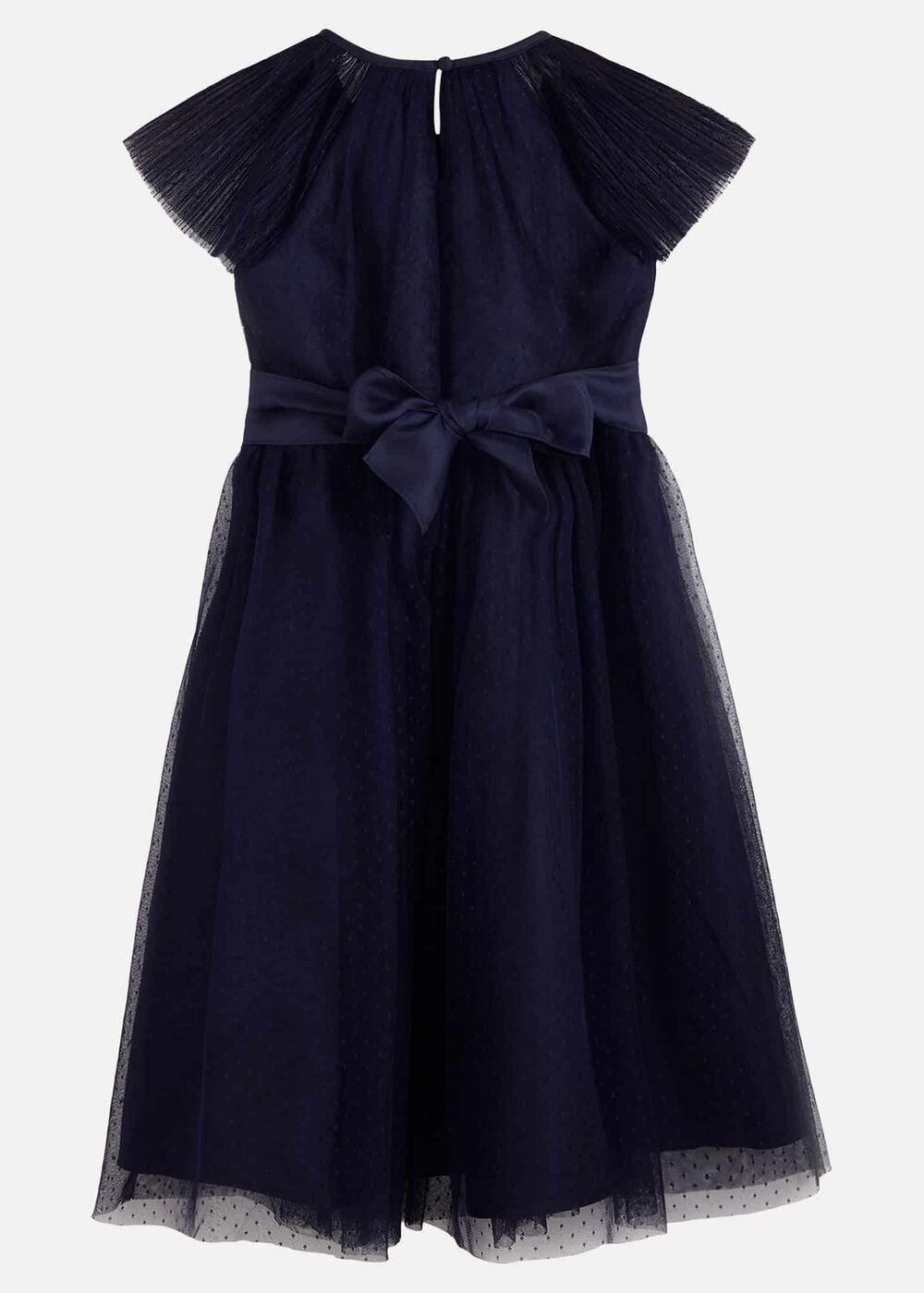 Jasmine Tulle Fit And Flare Dress Navy