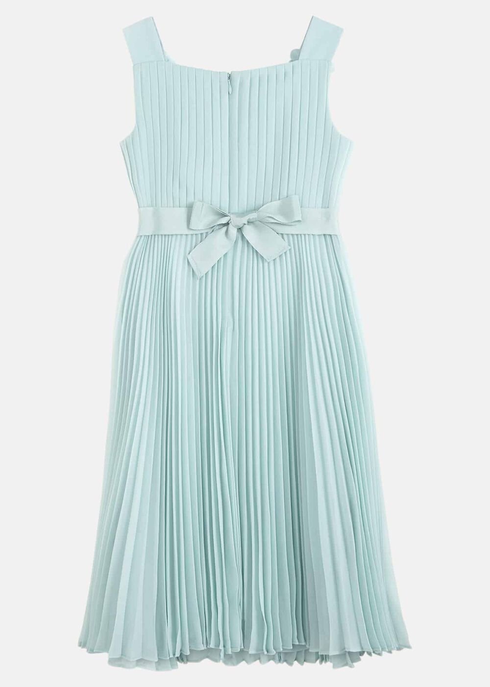 Belle Pleat Dress Pale Blue