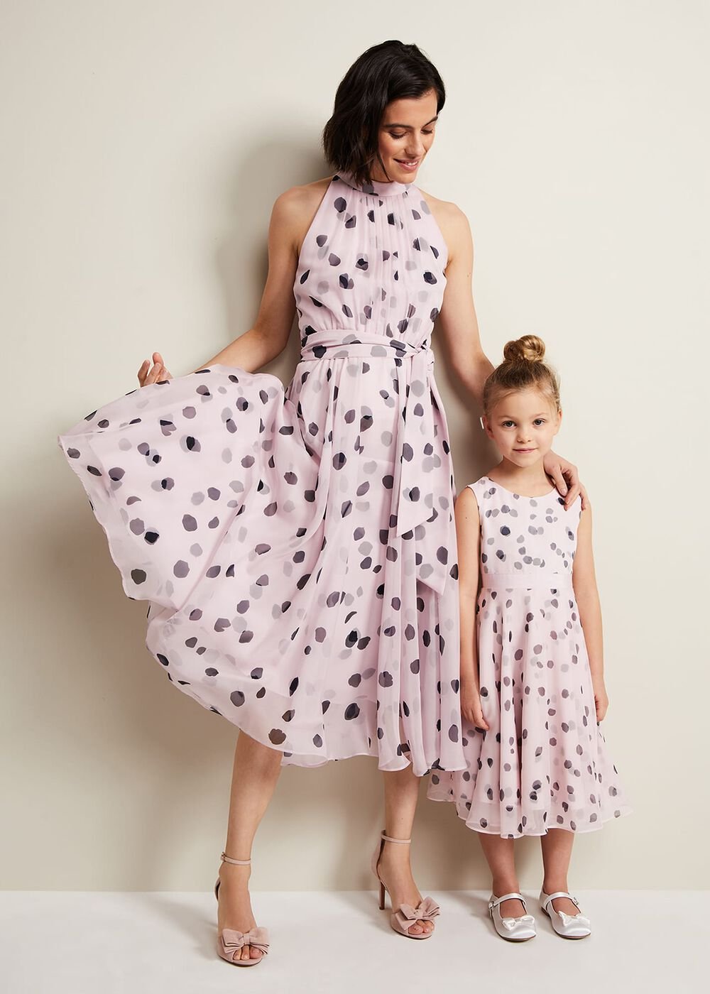 Megura Polka Dot Fit And Flare Dress Multi-Coloured