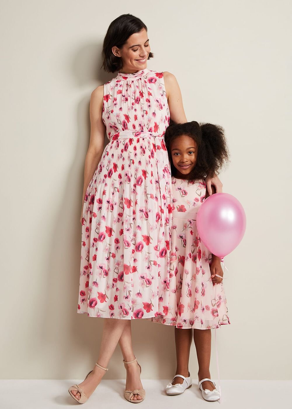 Mirabel Floral Fit And Flare Dress Multi-Coloured