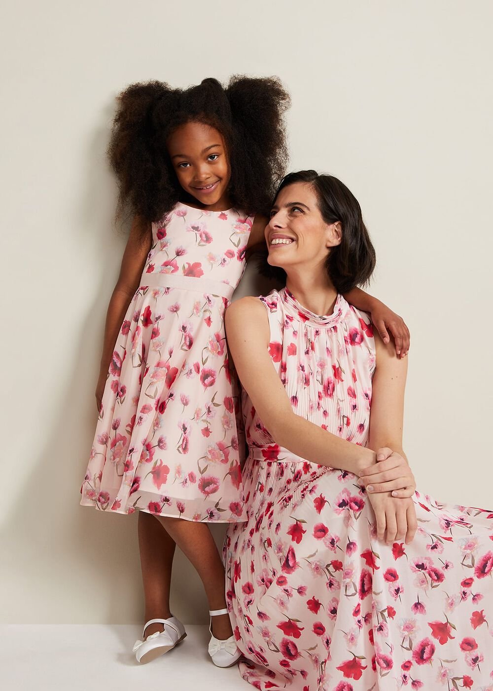 Mirabel Floral Fit And Flare Dress Multi-Coloured