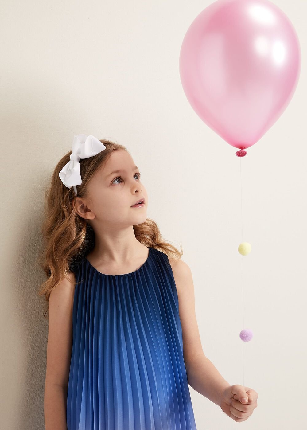 Jessie Ombre Pleat Dress Blue