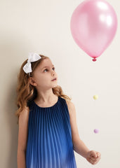 Jessie Ombre Pleat Dress Blue