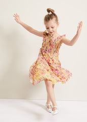 Aurora Print Shimmer Dress Multi-Coloured