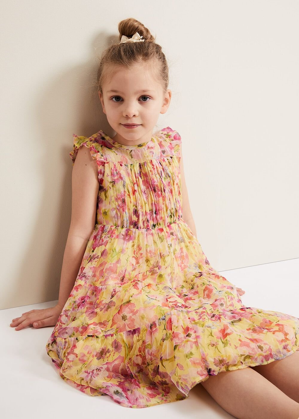 Aurora Print Shimmer Dress Multi-Coloured
