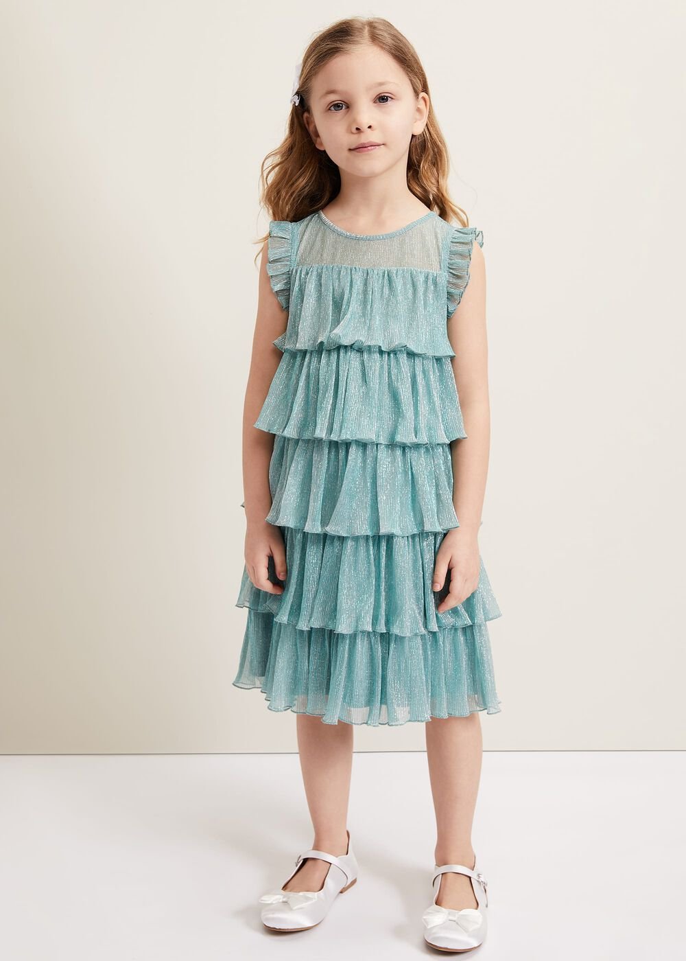 Destiny Plisse Dress Green