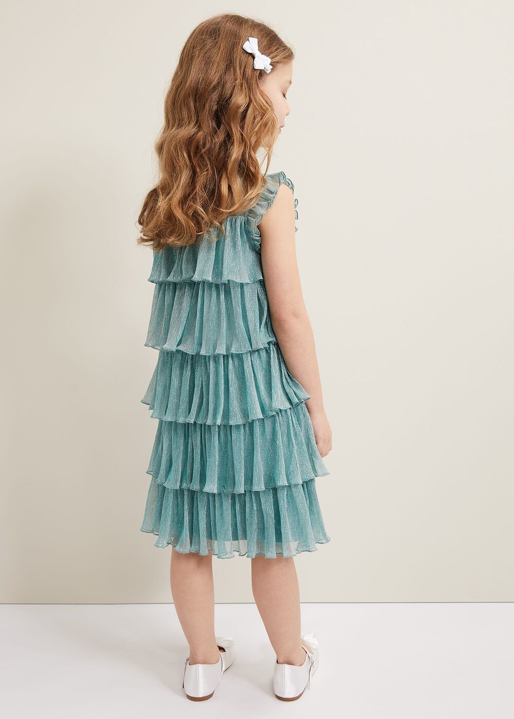 Destiny Plisse Dress Green