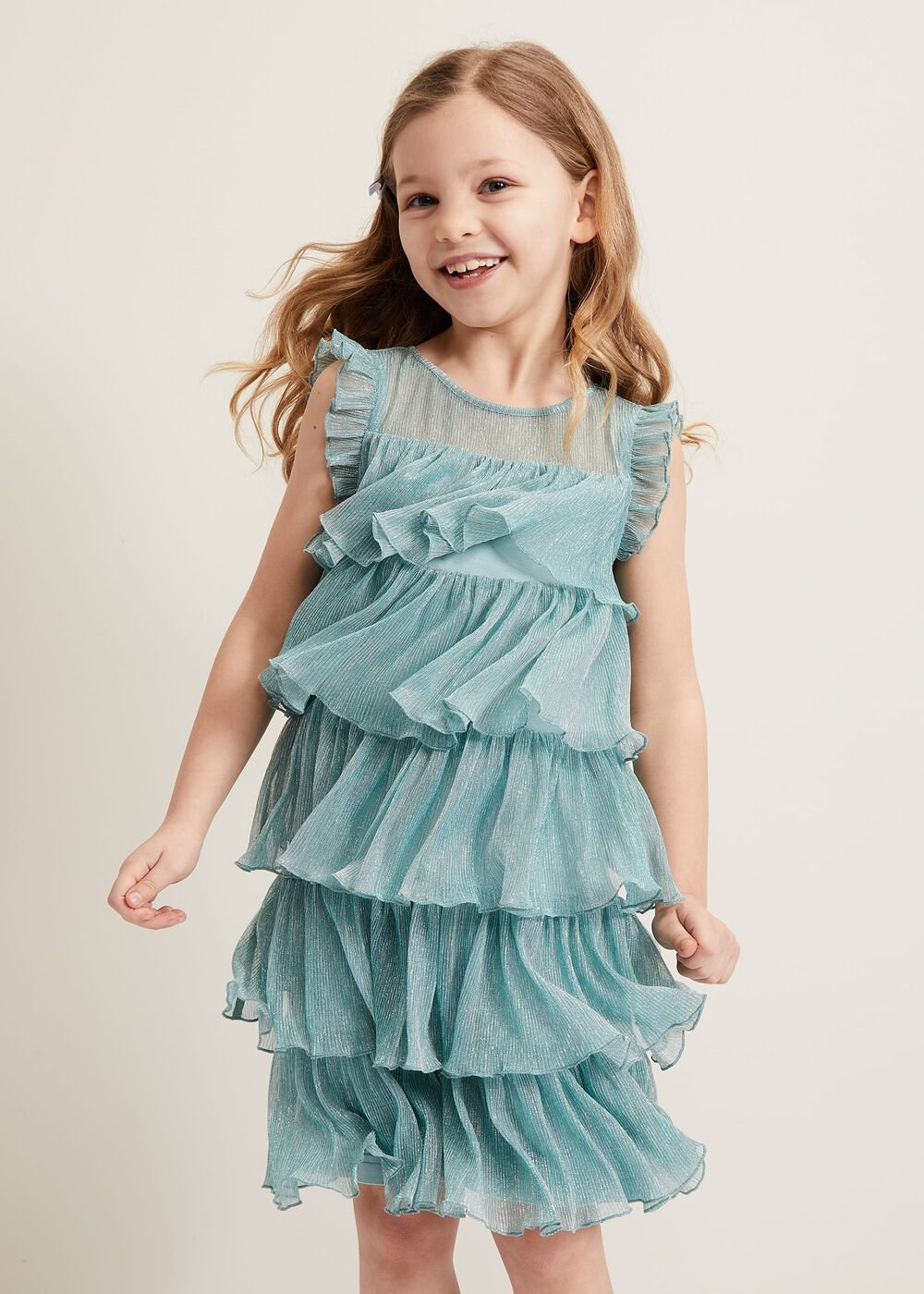 Destiny Plisse Dress Green