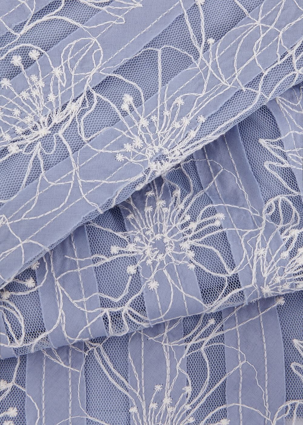 Amelia Embroidered Dress Blue