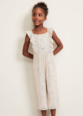 Evie Sequin Jumpsuit Silver