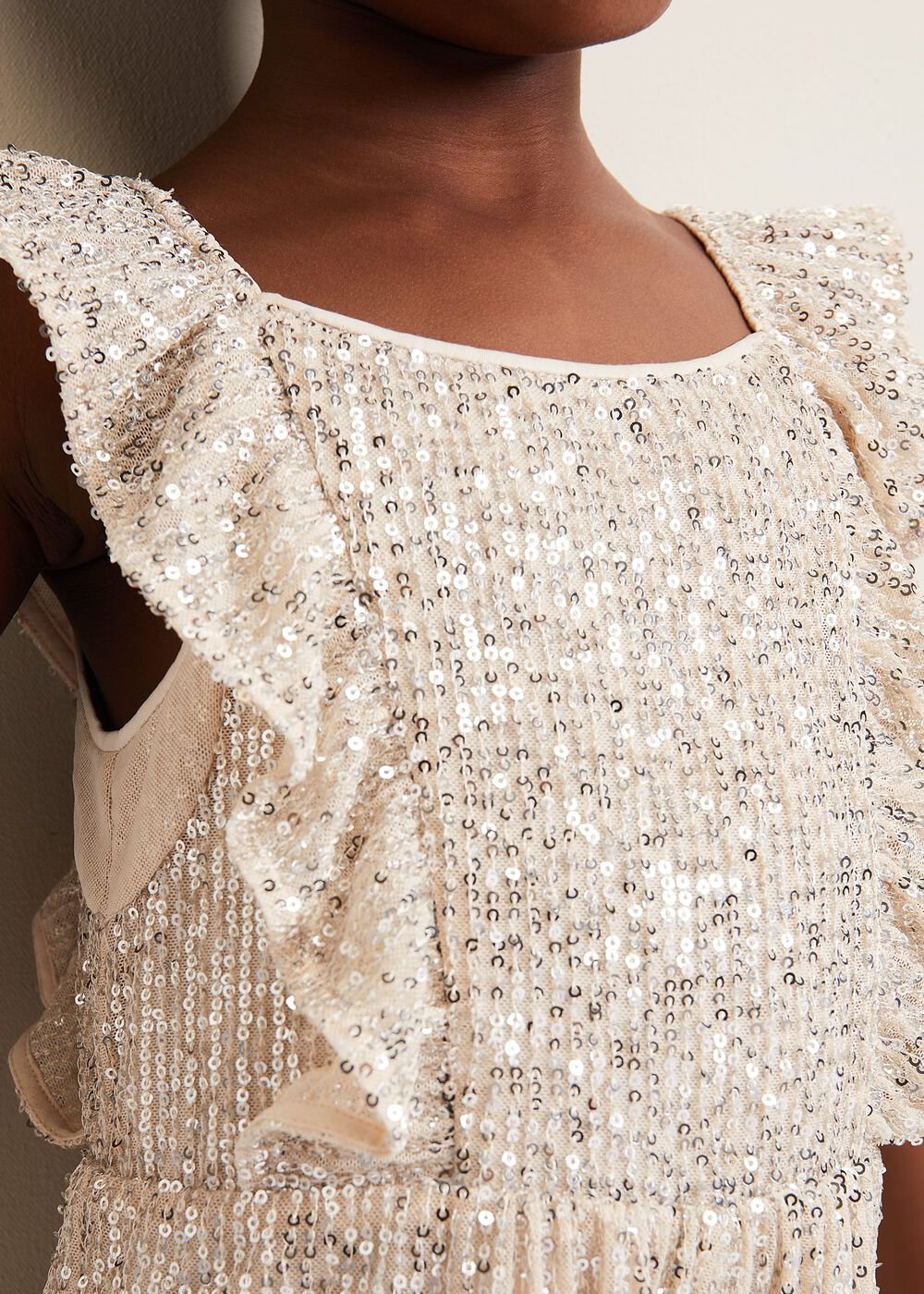 Evie Sequin Jumpsuit Silver