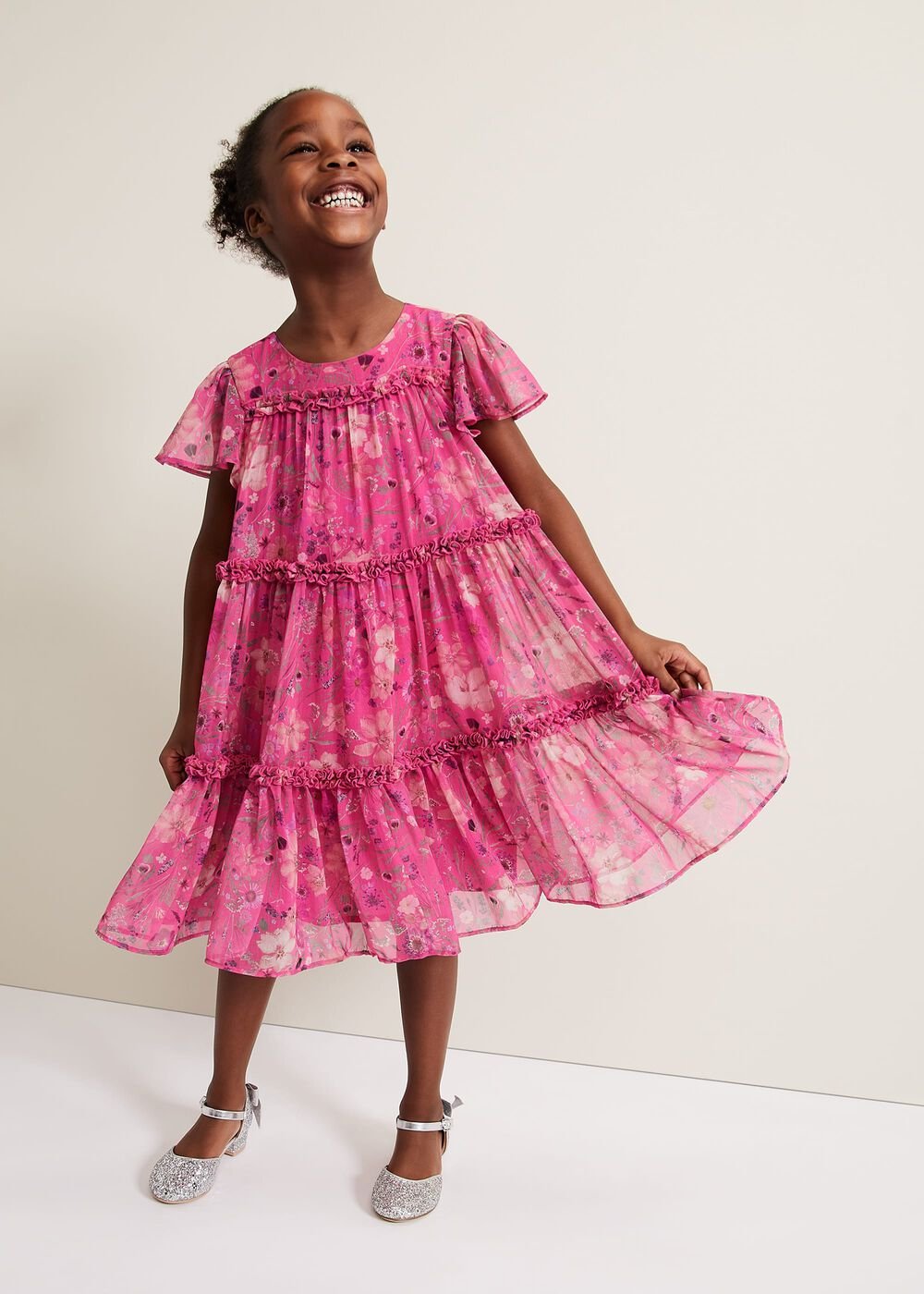 Isabela Floral Smock Dress Multi-Coloured