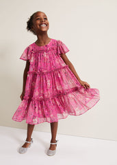 Isabela Floral Smock Dress Multi-Coloured