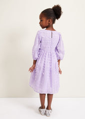 Bailey Textured Smock Dress Purple