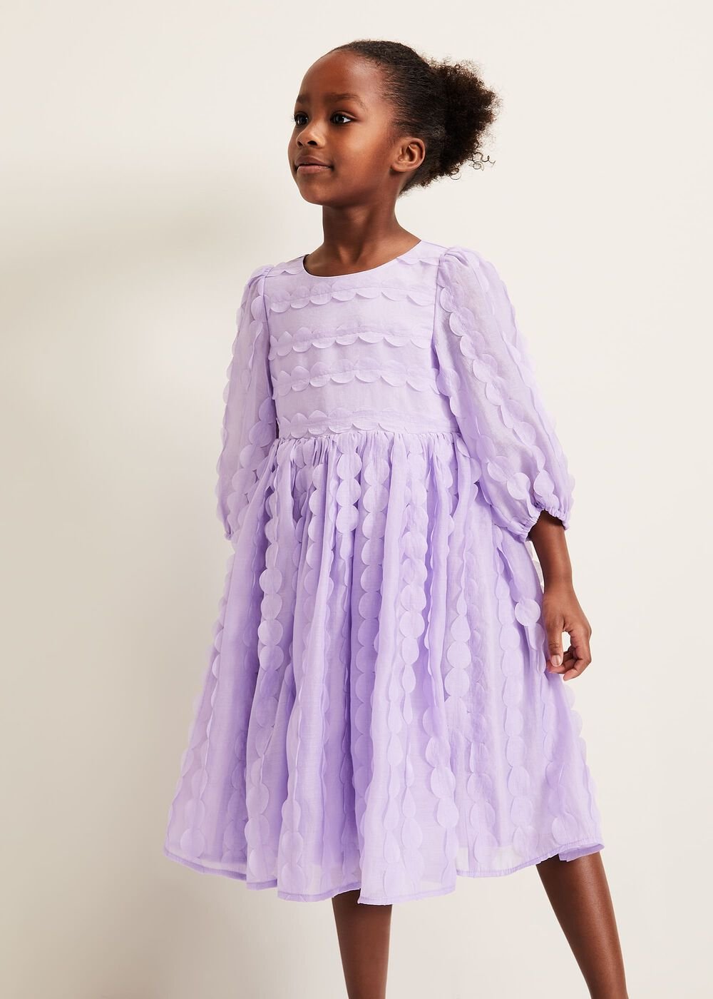 Bailey Textured Smock Dress Purple