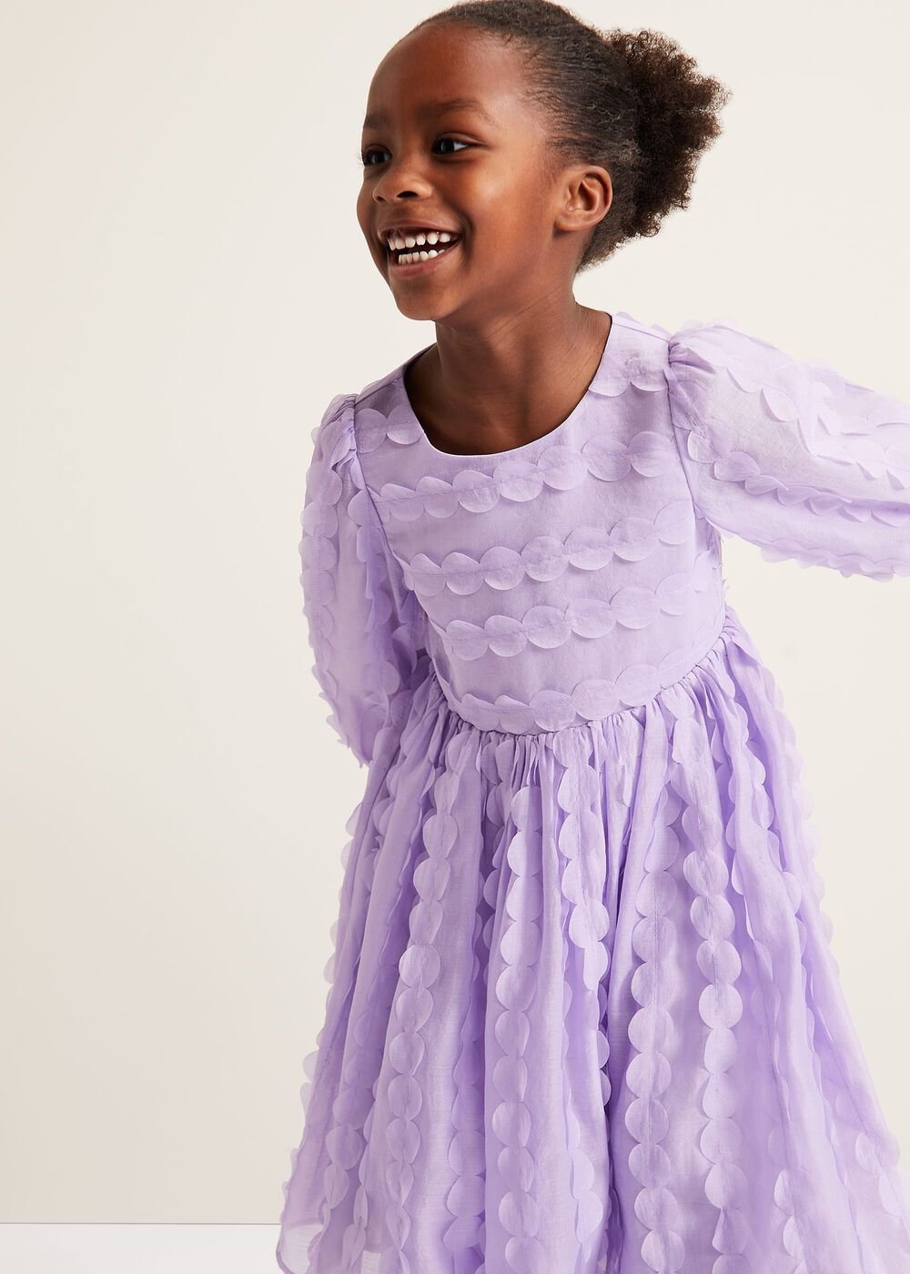 Bailey Textured Smock Dress Purple