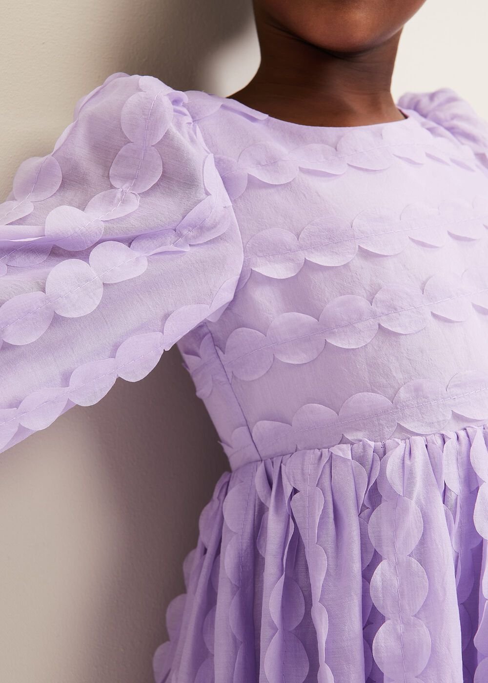 Bailey Textured Smock Dress Purple