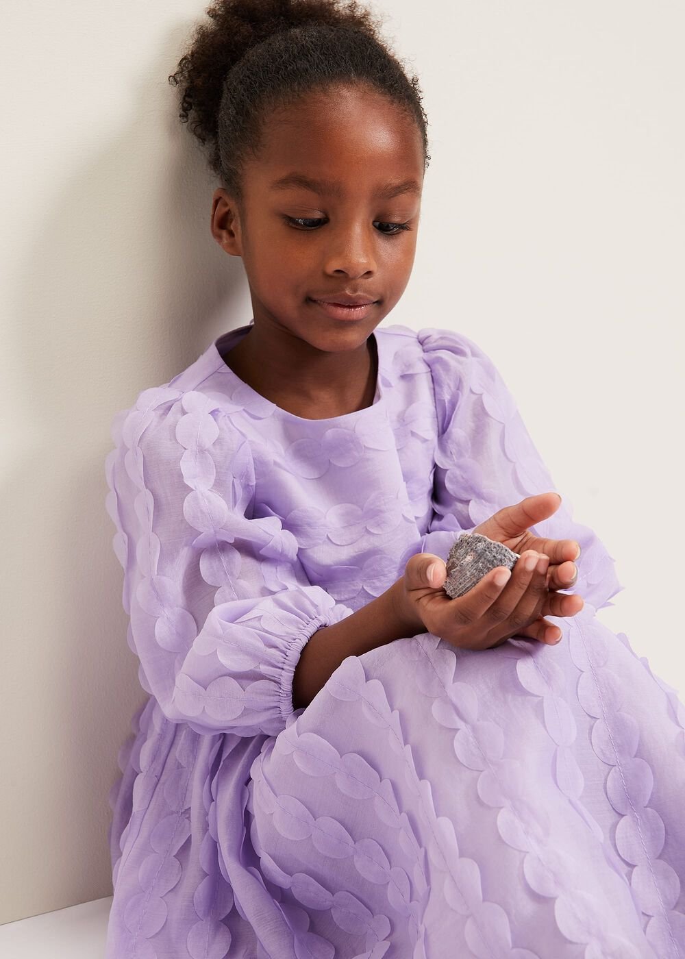 Bailey Textured Smock Dress Purple