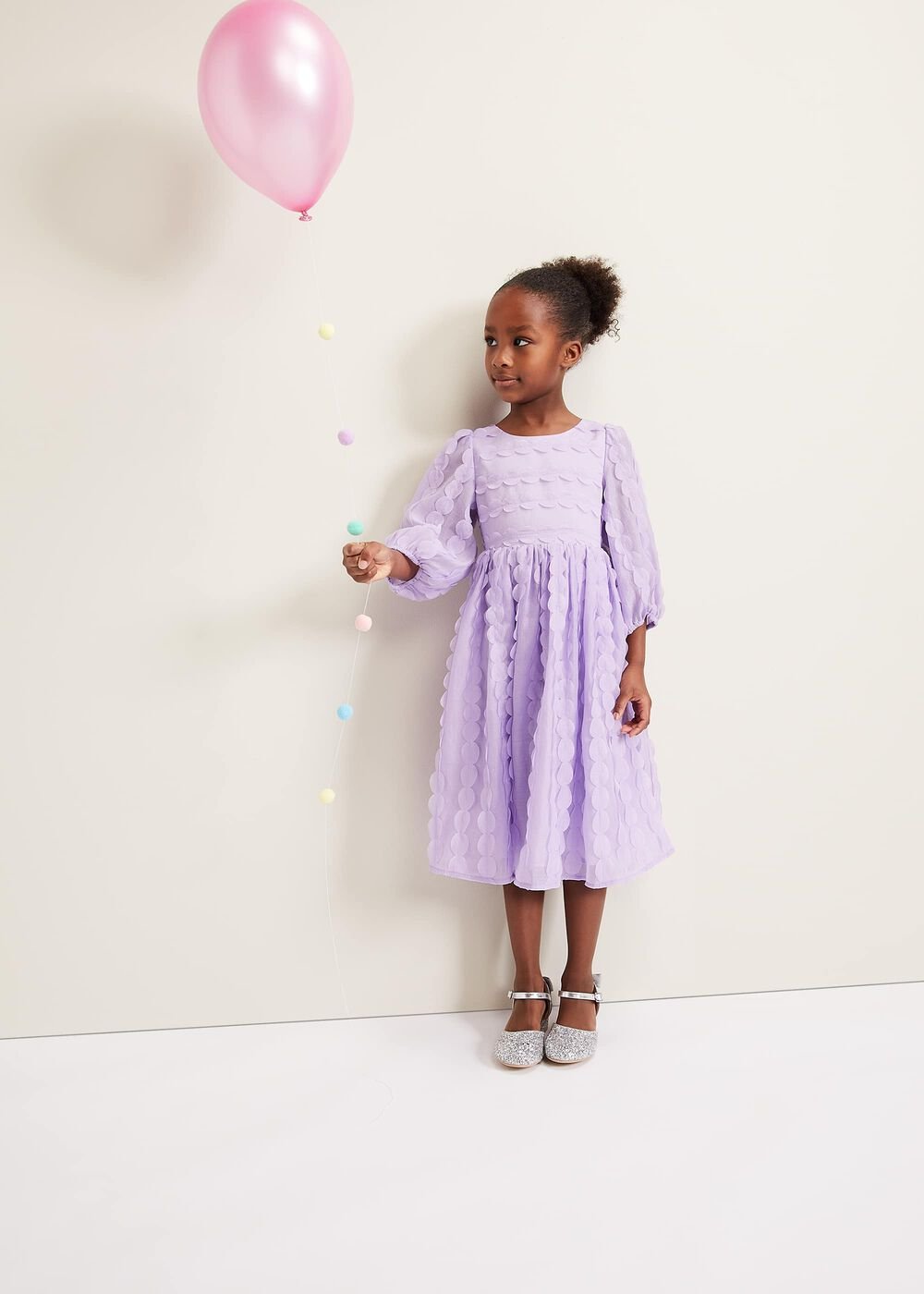 Bailey Textured Smock Dress Purple