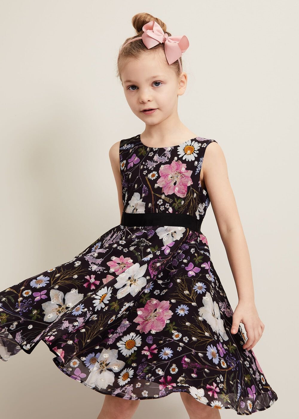 Remy Floral Shimmer Dress Multi-Coloured