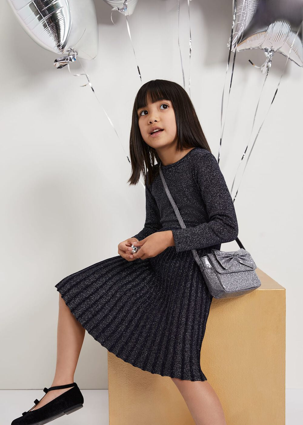 Grey Glitter Bag Grey