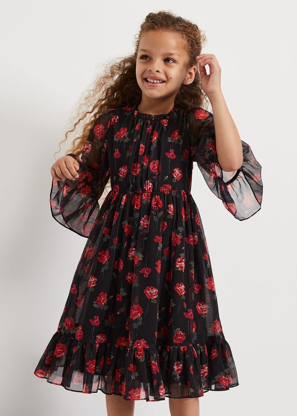 Lela Floral Smock Dress Multi-Coloured