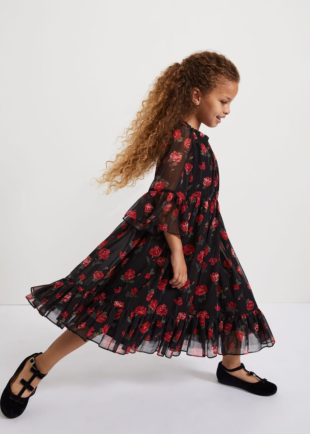 Lela Floral Smock Dress Multi-Coloured