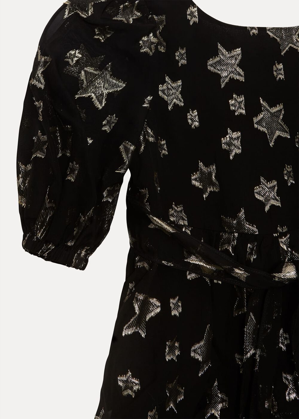 Nala Black Sparkly Smock Dress Black
