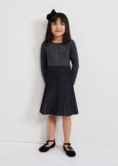 Jessamin Shimmer Fit And Flare Dress Navy