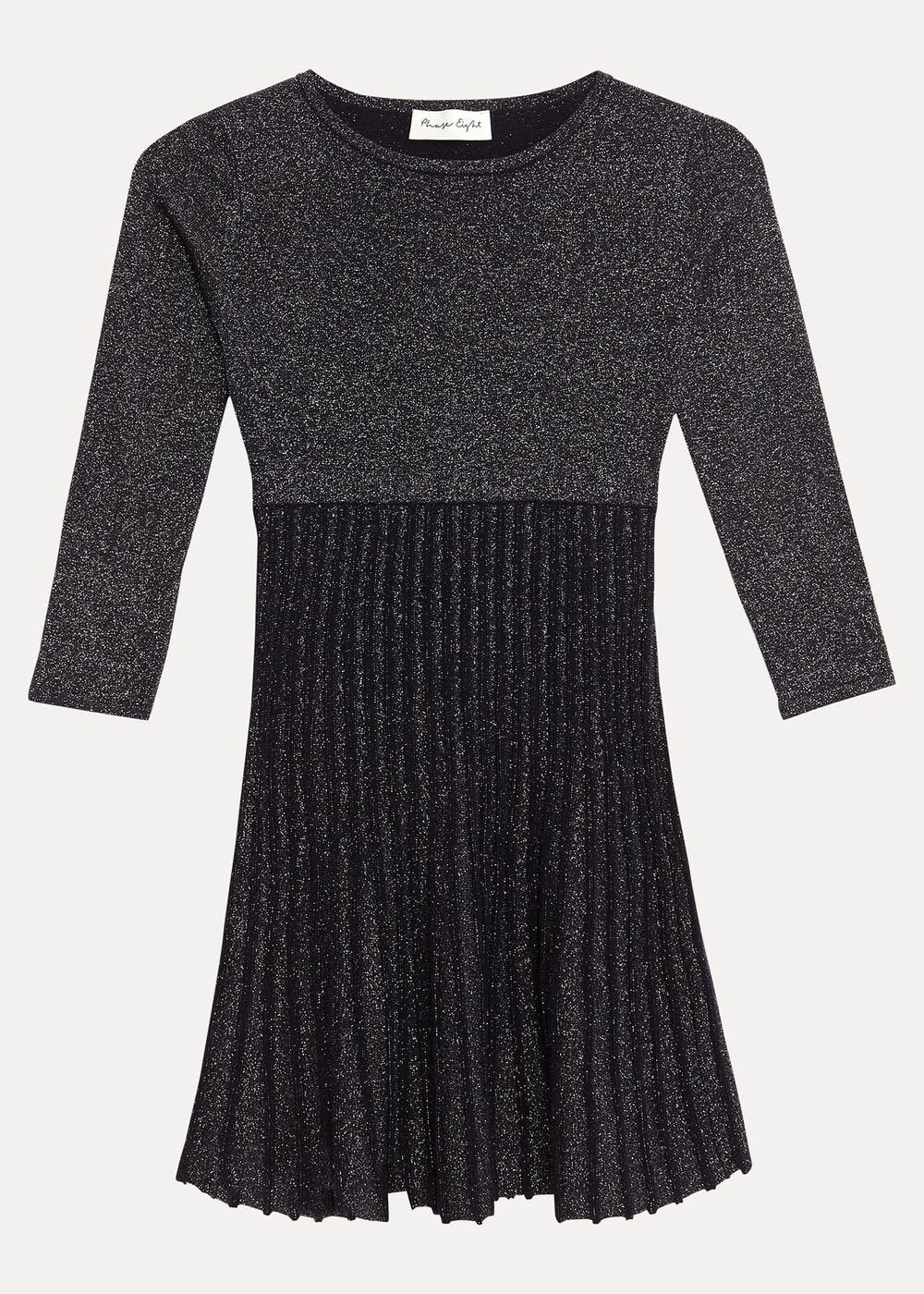 Jessamin Shimmer Fit And Flare Dress Navy