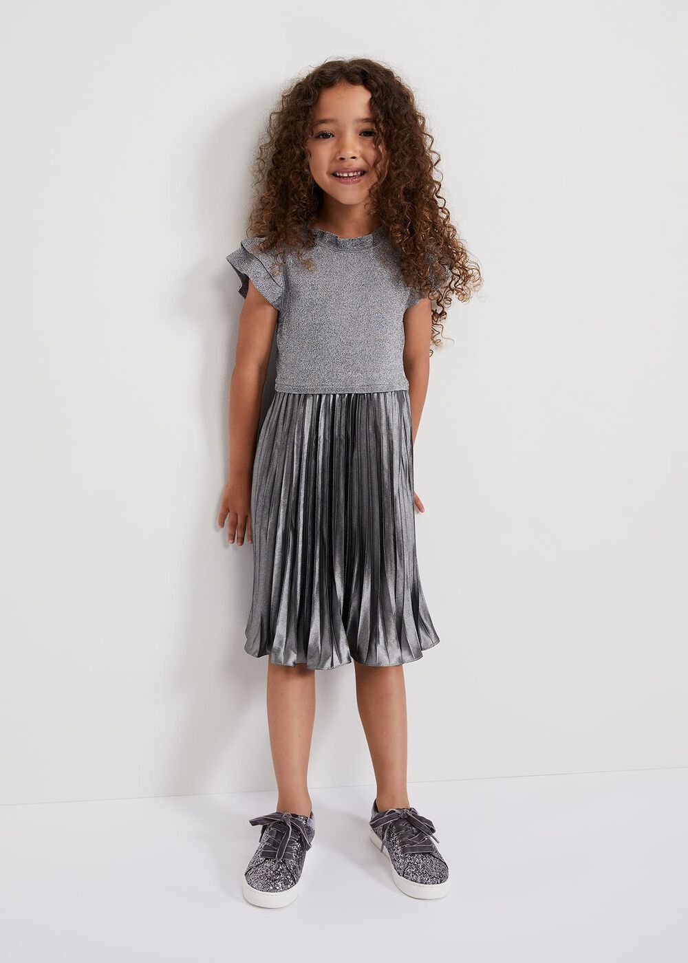 Jayla Silver Knit Dress Silver