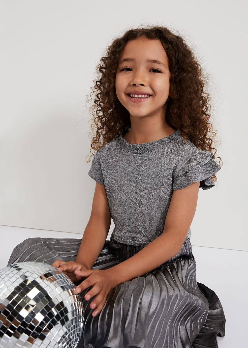 Jayla Silver Knit Dress Silver