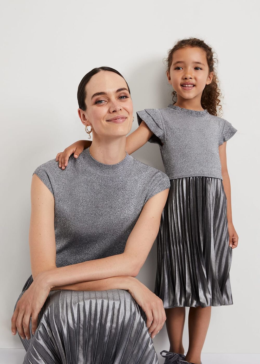 Jayla Silver Knit Dress Silver