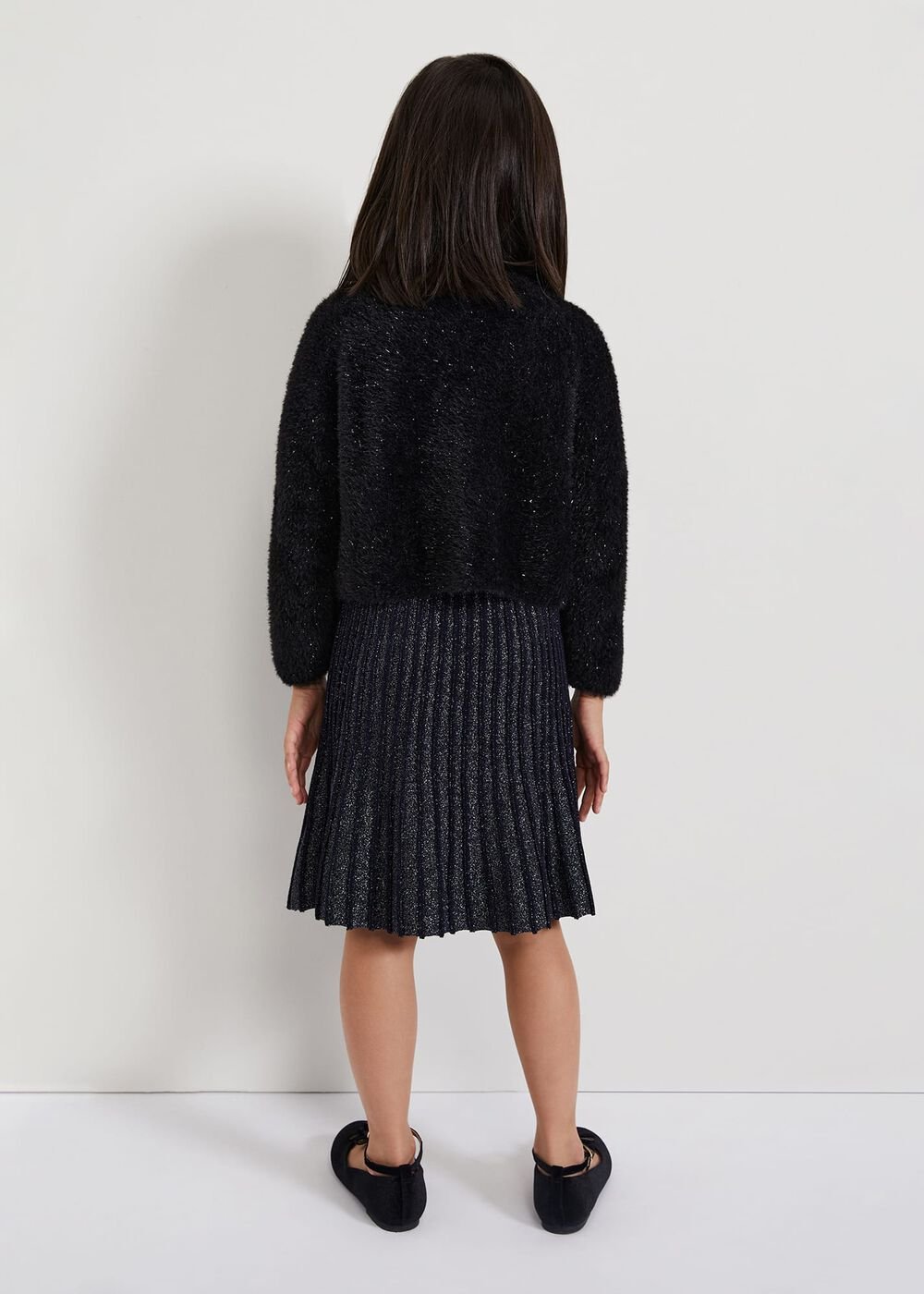 Kessie Black Fluffy Cardigan Black