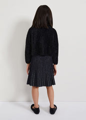 Kessie Black Fluffy Cardigan Black