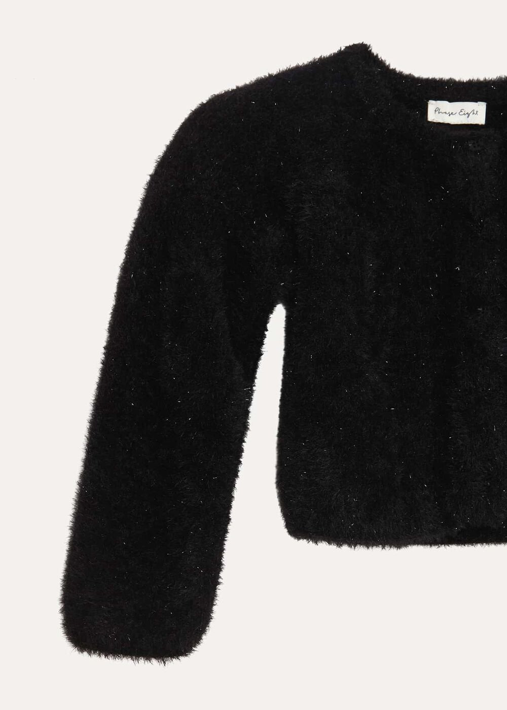 Kessie Black Fluffy Cardigan Black