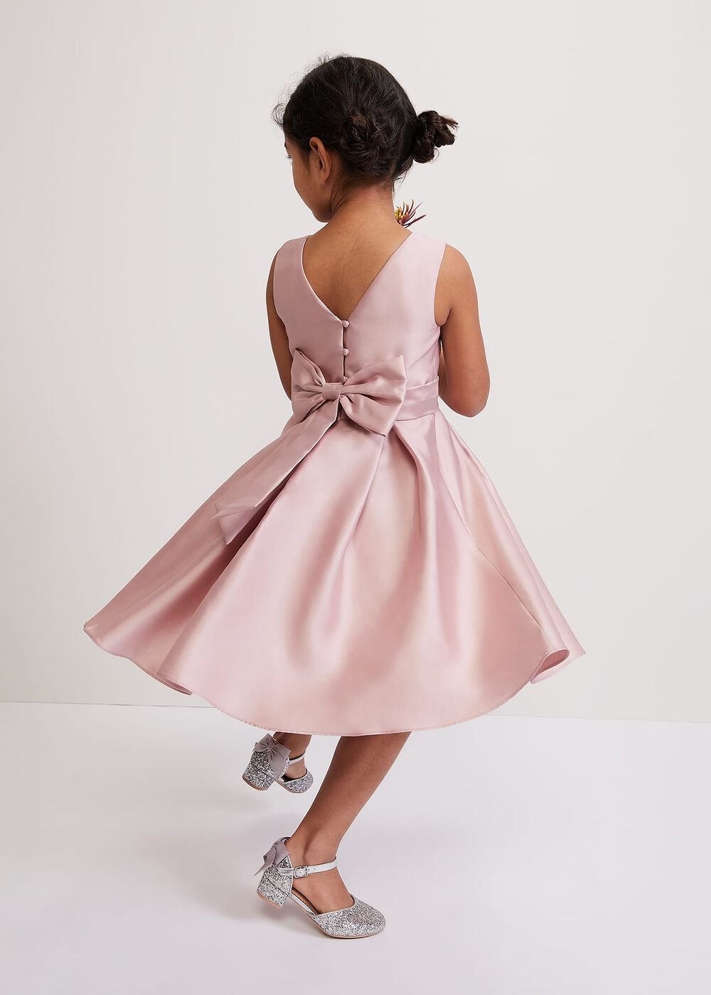 Melody Antique Rose Satin Dress Antique Rose