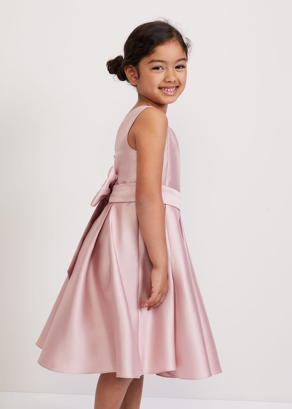 Melody Antique Rose Satin Dress Antique Rose