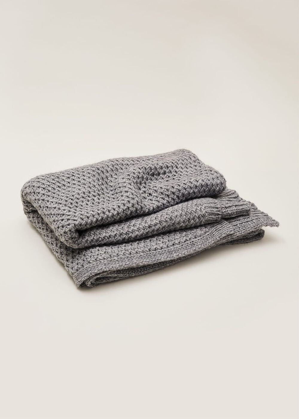 Miya Knitted Blanket Grey
